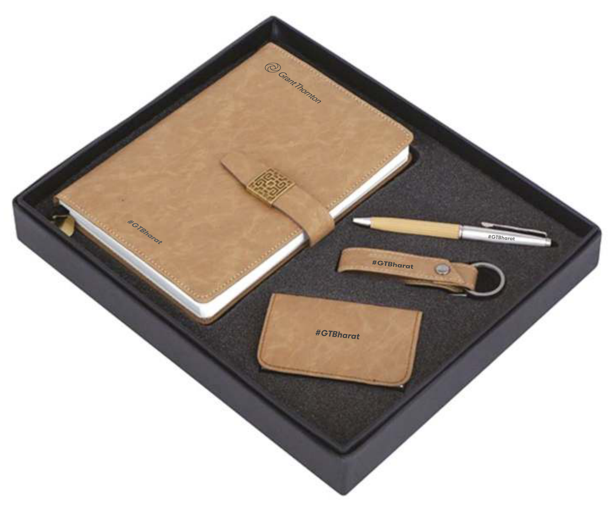 4-Piece Gift Set — Soft PU Notebook
