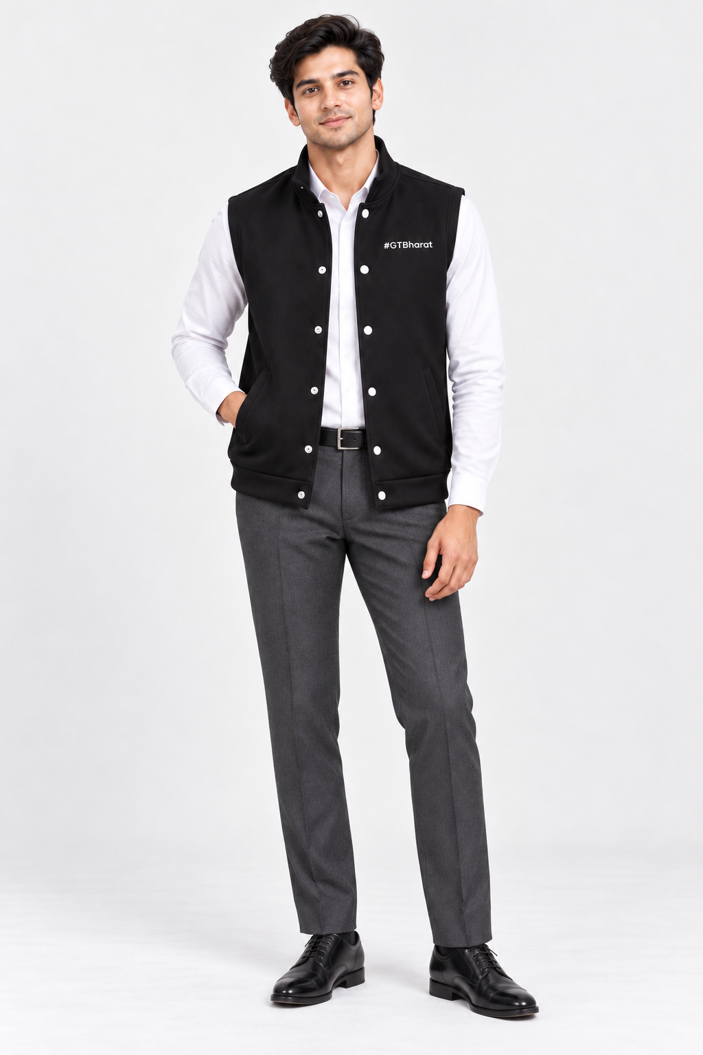 Boardroom sleeveless black jacket