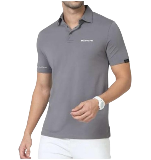 Rare Rabbit metallic grey polo