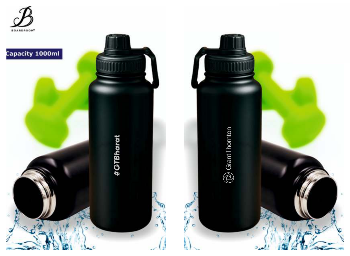 Boardroom Flip Top Insulated Bottle — Black