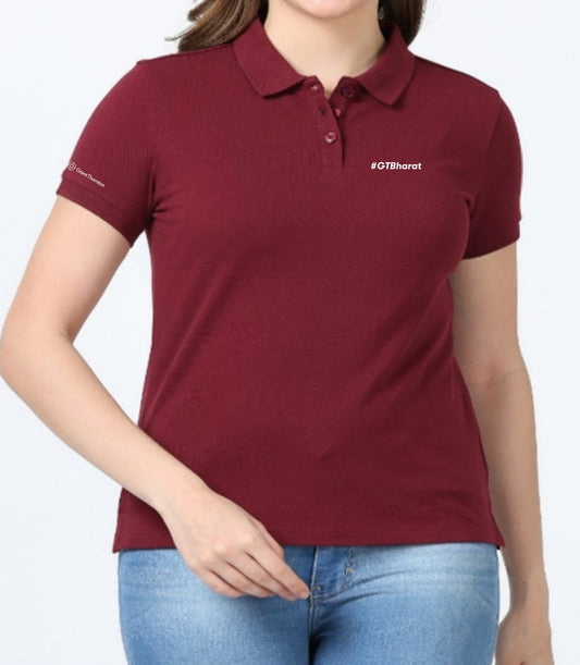 John Players female maroon t-shirt