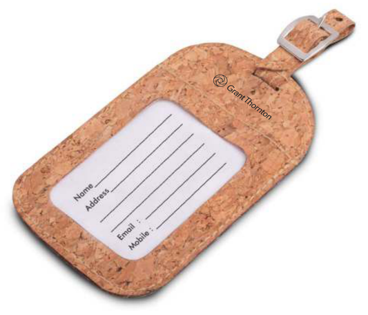 Cork luggage tag