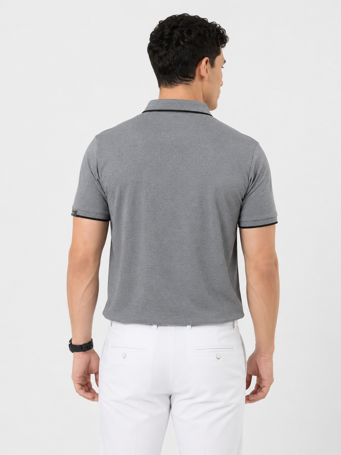Rare Rabbit grey melange polo