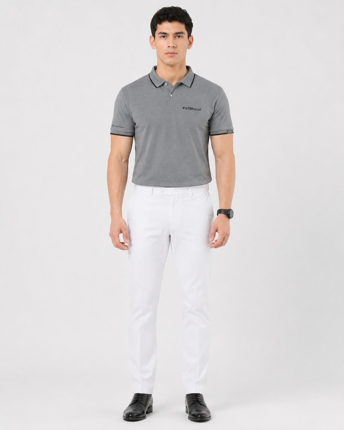 Rare Rabbit grey melange polo