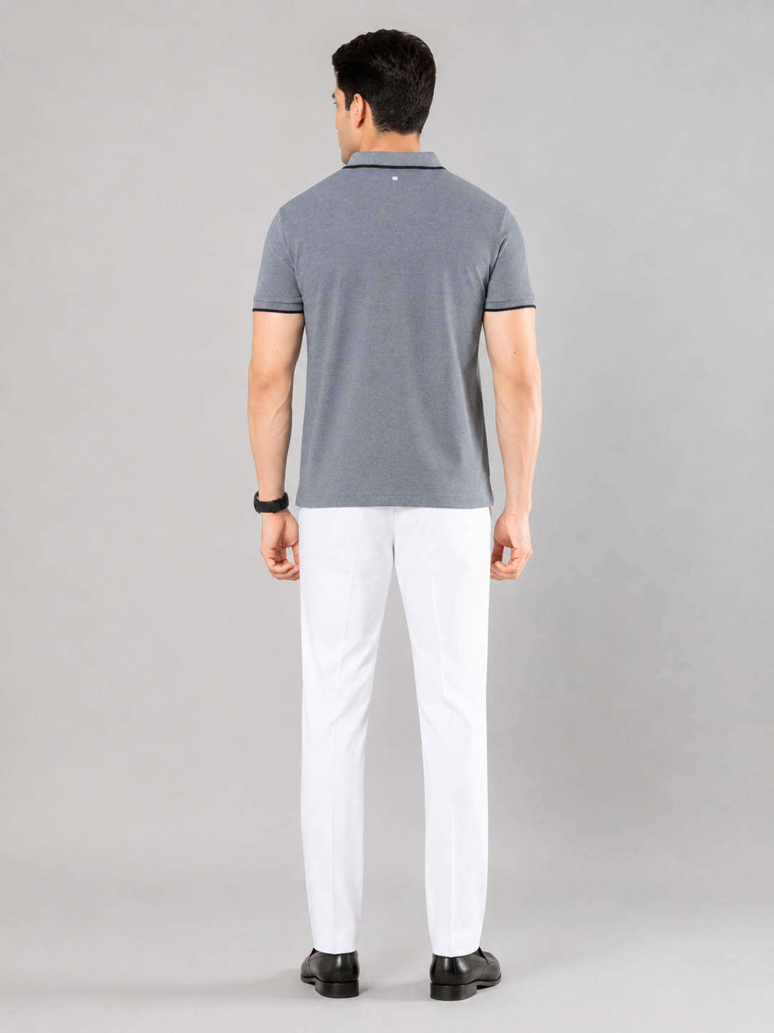 Rare Rabbit blue melange polo