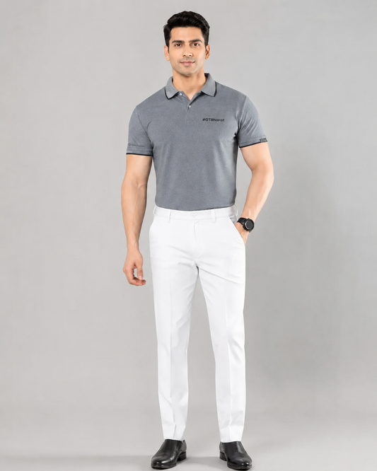 Rare Rabbit blue melange polo