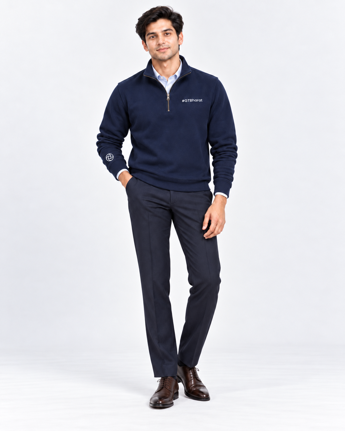 Ring Spun navy sweatshirt