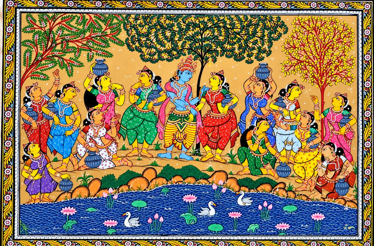 Krishna and Gopi Painting