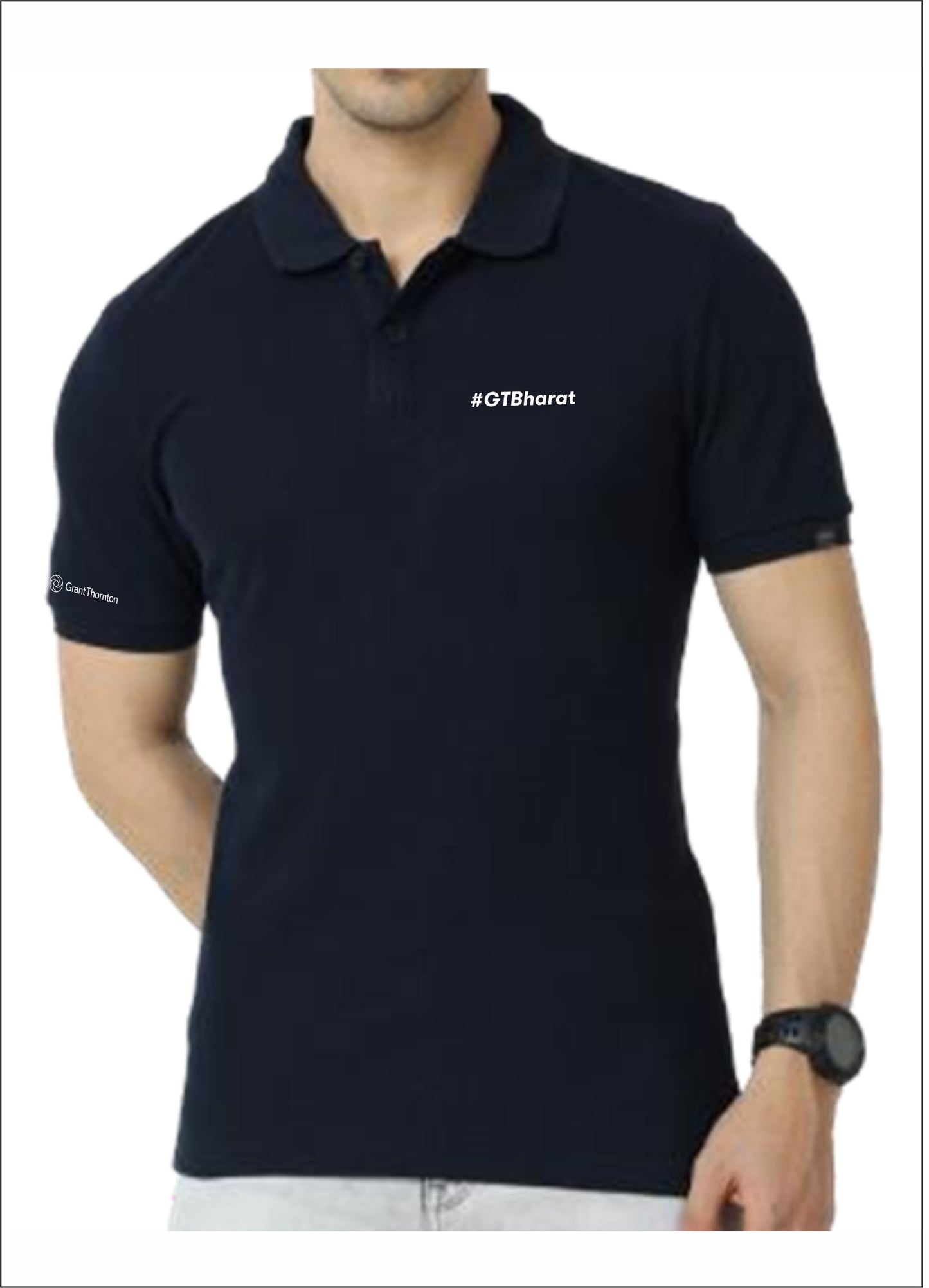 M&S polo navy blue t-shirt